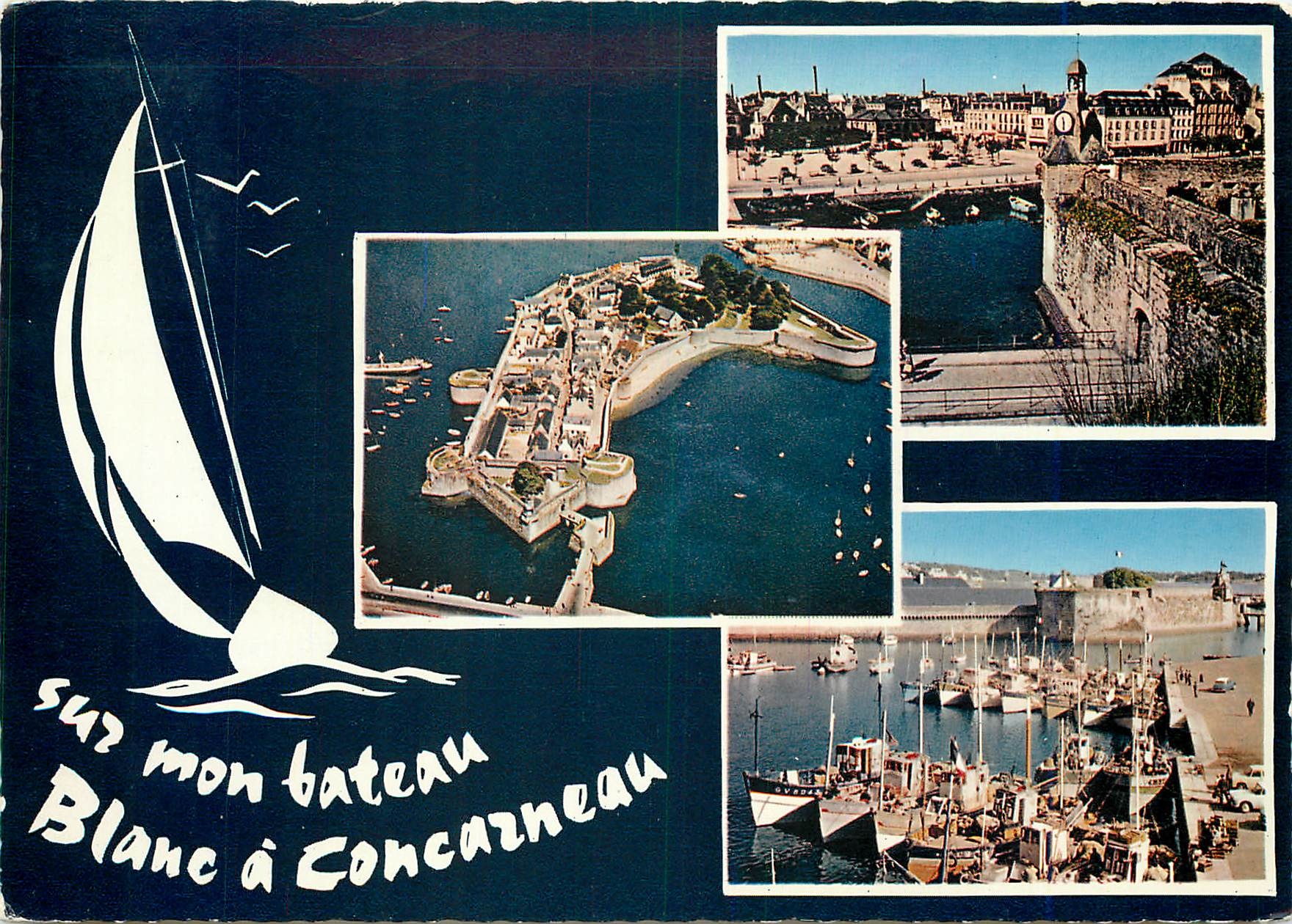 CPM Concarneau Vue prise de la Ville Close Vue aerienne de la Ville Close 