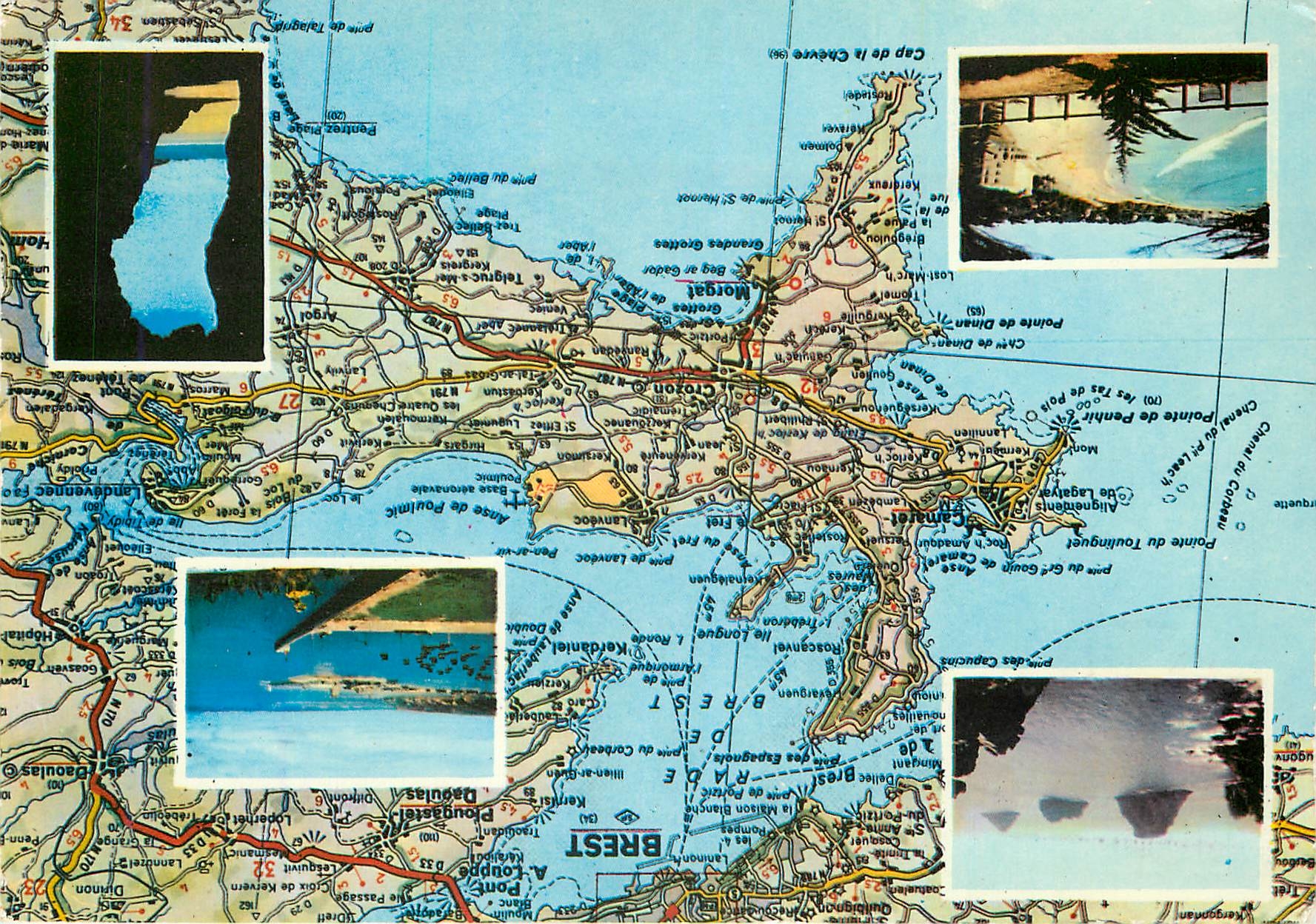 CPM Presqu'ile de Crozon Les Tas de Pois le port de Camaret 