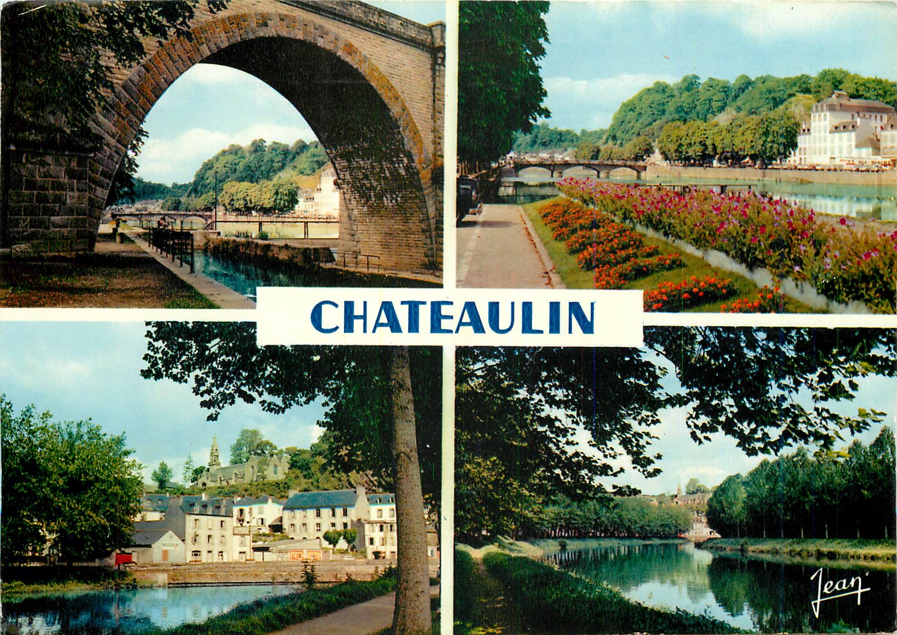 CPM Chateaulin Finistere Le Pont le canal et les quais 