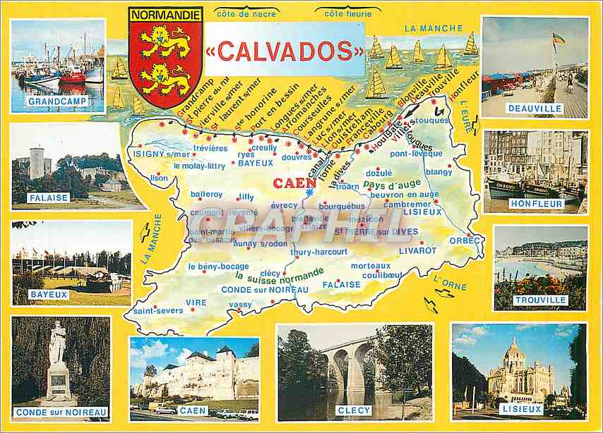 Calvados — Carte postale touristique — Éditions Dubray