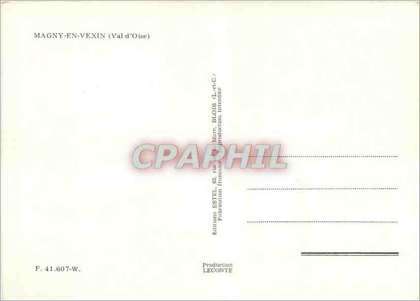 CPM Magny en Vexin Hotel de Ville  — Rückseite