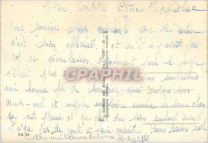 CPM Bonne Route Bon Vent  — Rückseite