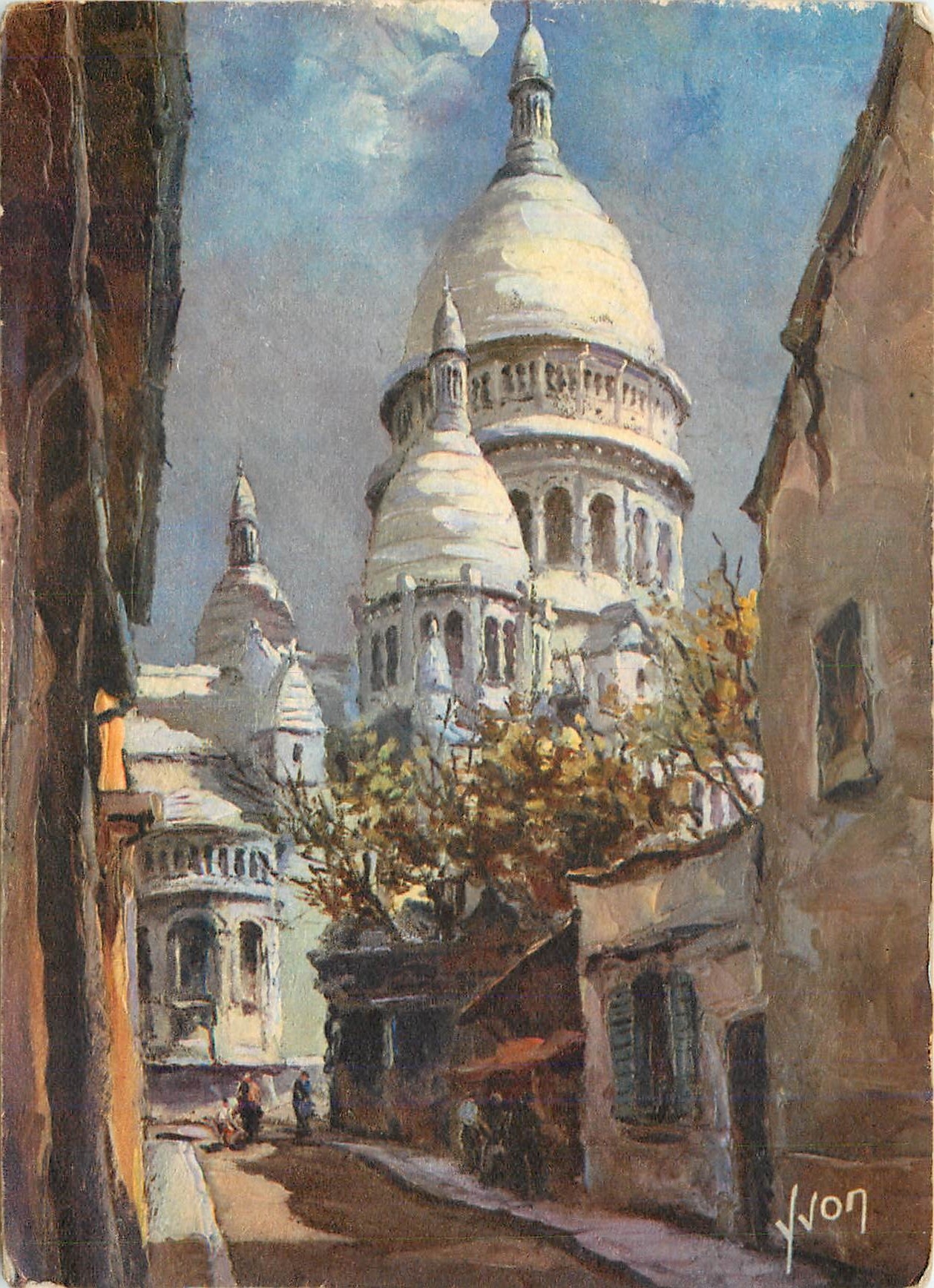 Paris ... en flânant — Rue du Chevalier-de-la-Barre und der Sacré-Cœur — Éditions d'Art YVON