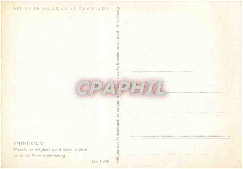 CPM Anthurium Peint avec le pied  — Rückseite