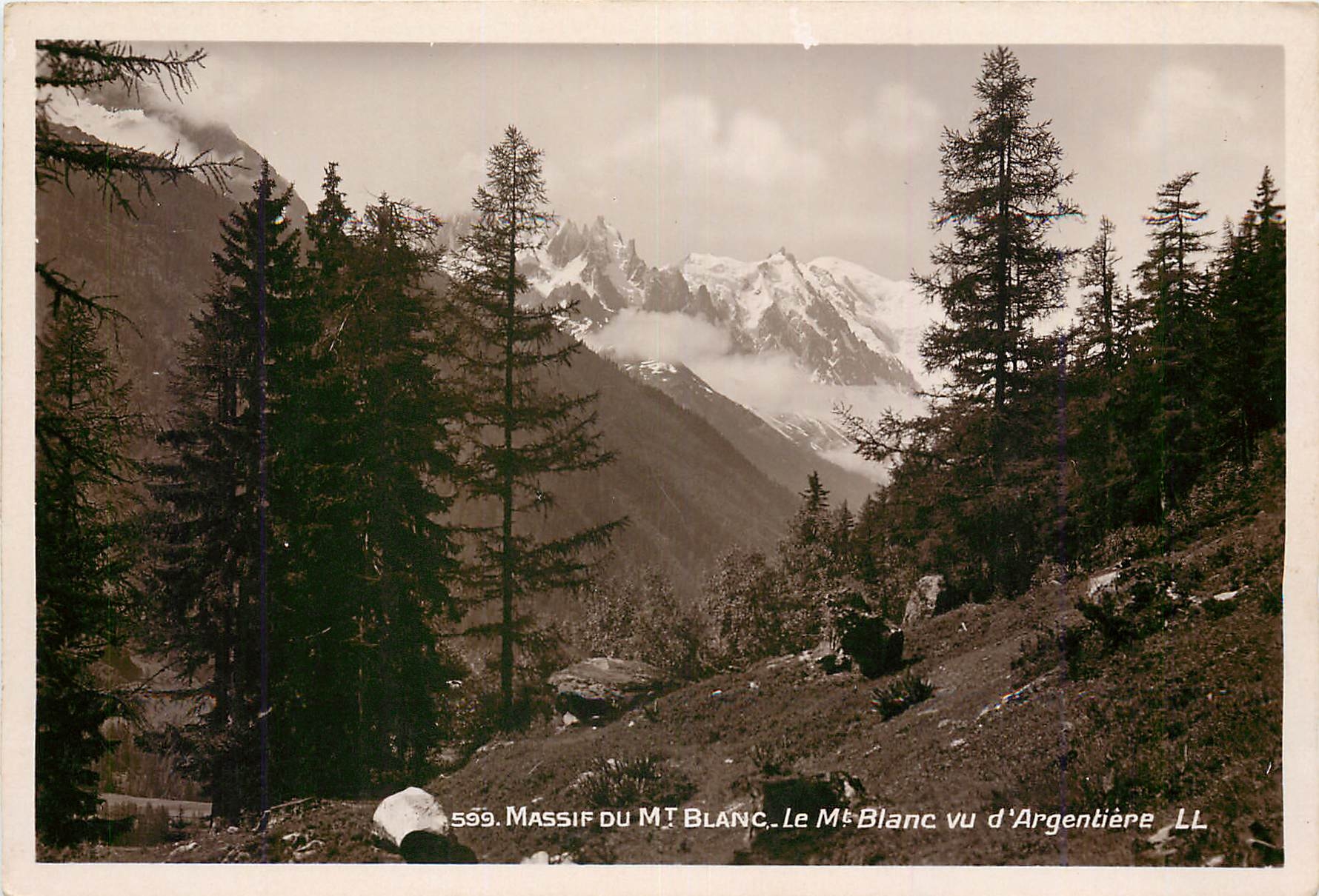 CPM Massif du Mt Blanc Le Mt Blanc vu d'Argentiere 