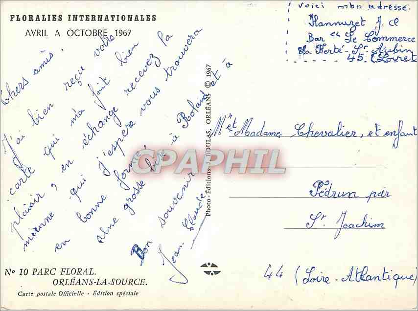 CPM Parc Floral Orleans la Source Carte postale Officielle  — Verso