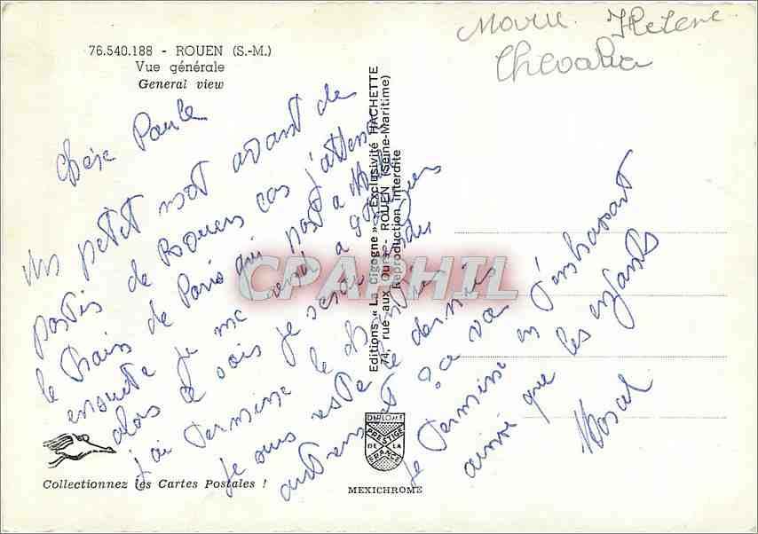 CPM Rouen S M Vue generale  — Verso