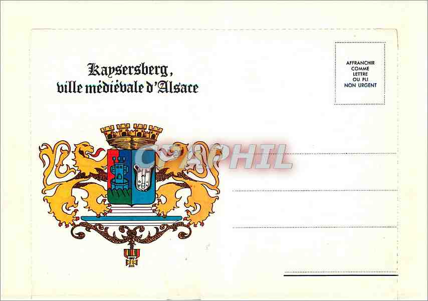 CPM Kaysersberg ville medievale d'Alsace  — Rückseite