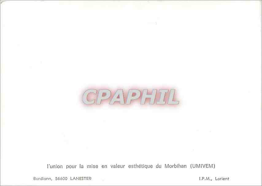 CPM L'Union pour la mise en valeur esthetique du Morbihan  — Rückseite