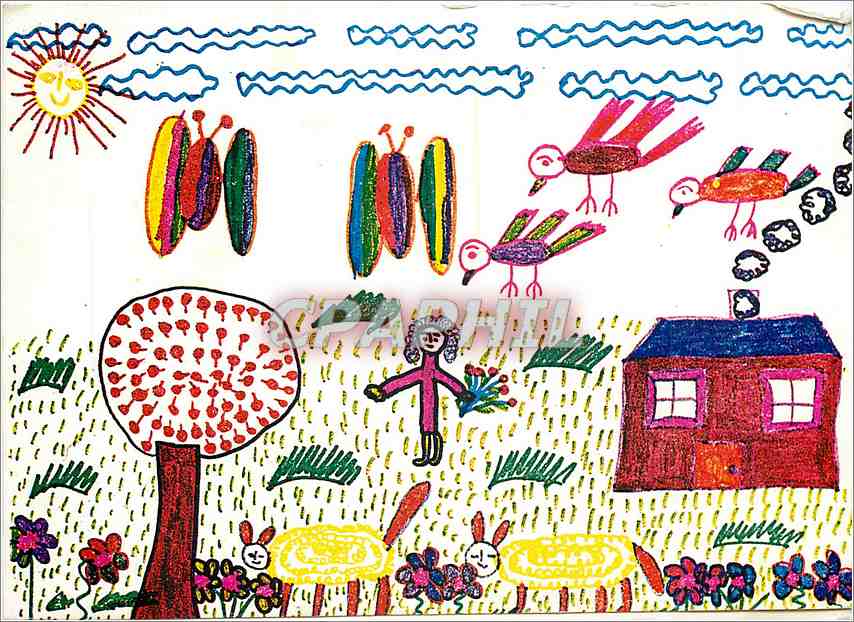CPM Eclaireuses et Eclaireurs de France Dessin d'Enfant 
