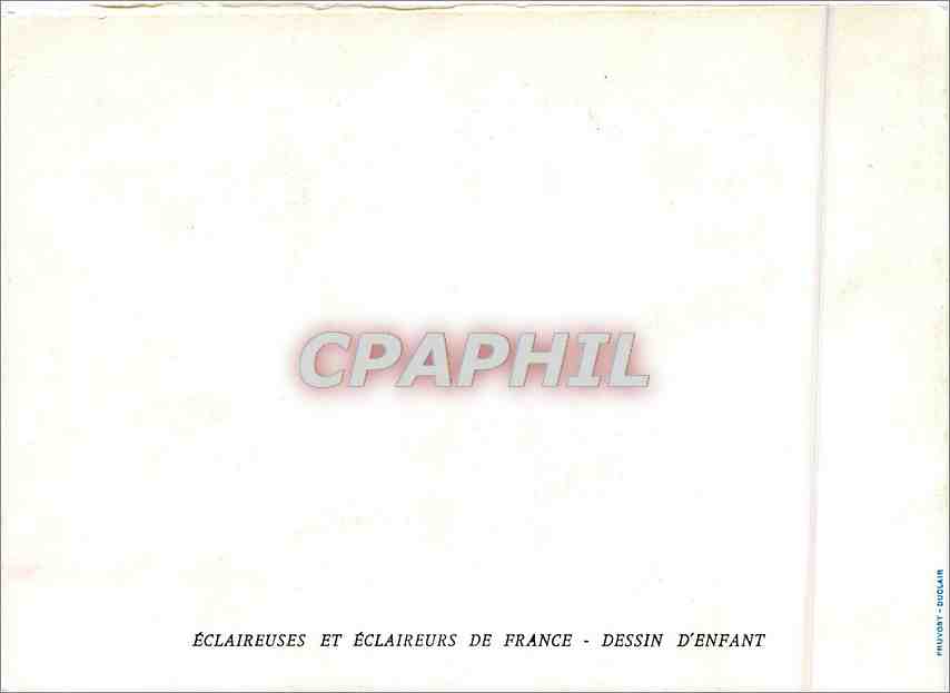 CPM Eclaireuses et Eclaireurs de France Dessin d'Enfant  — Rückseite