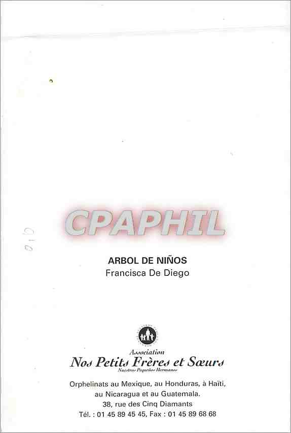 CPM Arbol de Ninos Francisca de Diego  — Rückseite