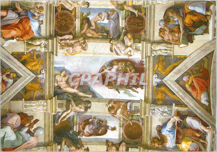 CPM Buonarroti Michelangelo Plafond de la Chapelle Sixtine 