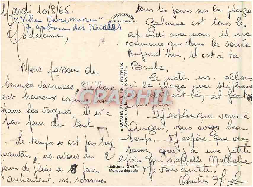 CPM La Baule La Plus Belle Plage d'Europe  — Rückseite