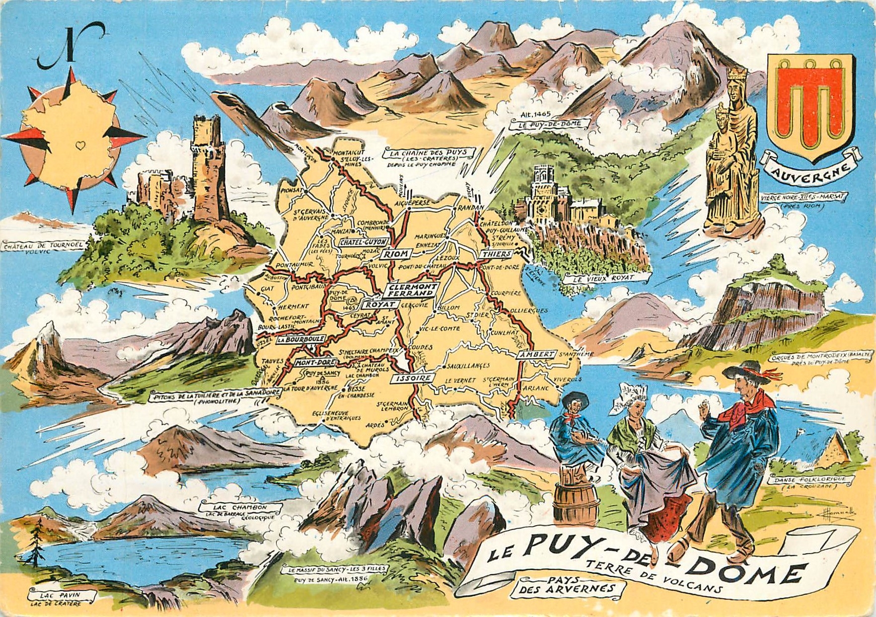 CPM Souvenirs de France Puy de Dome 
