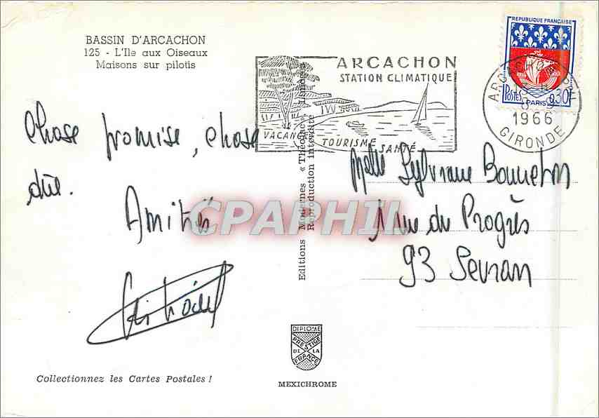 Bassin d'Arcachon — L'île aux Oiseaux — Editions MEXICHROME — Rückseite