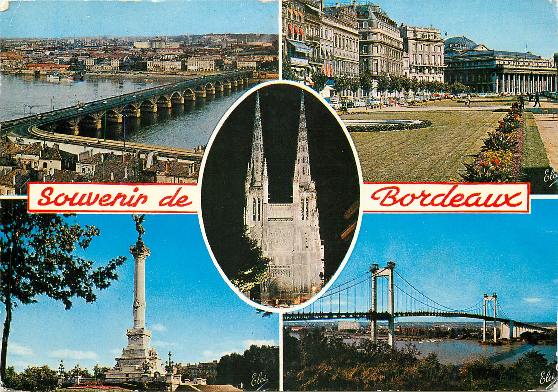 Bordeaux — Souvenir de Bordeaux — Éditeur Elée, n° 3418