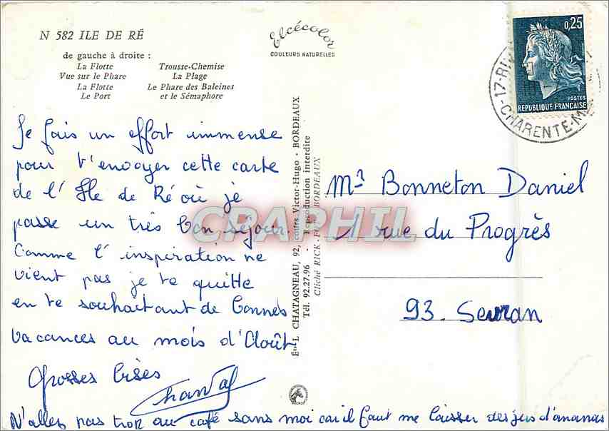 CPM Ile De Re  — Verso