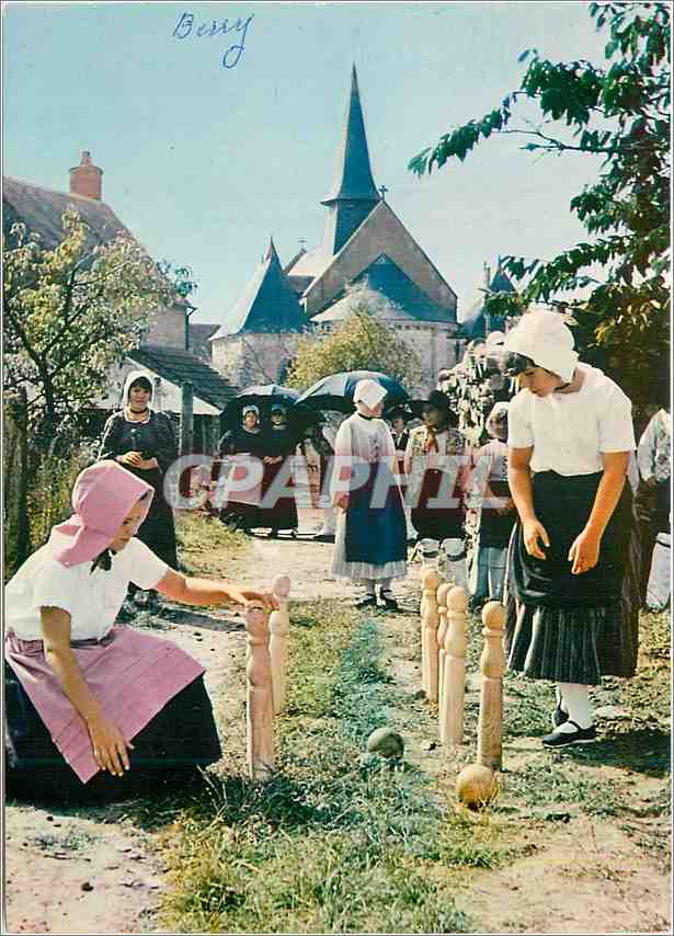 CPM Avec les Forestins Partie de quilles au Village Groupe Folklorique 