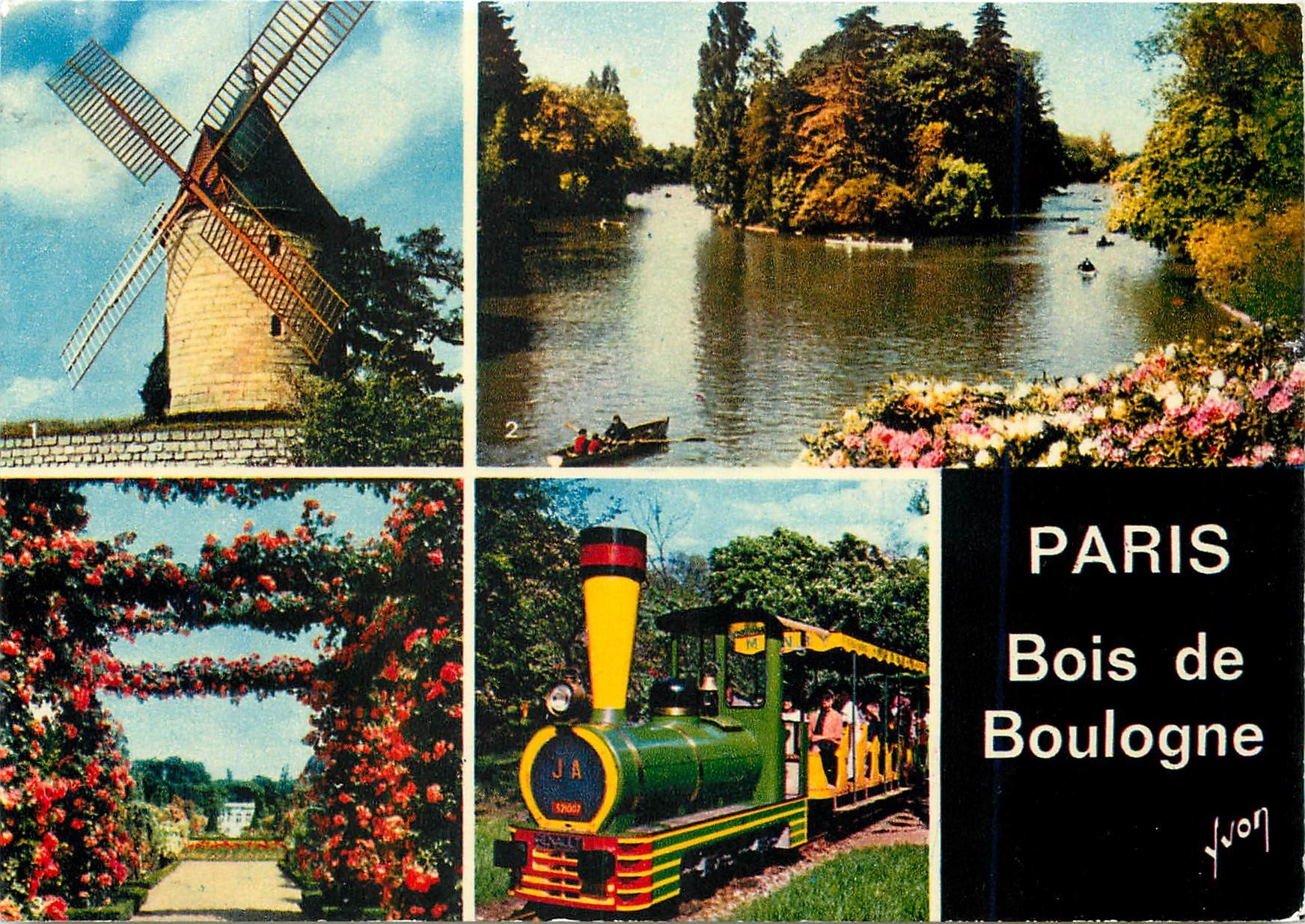 CPM Paris Le bois de Boulogne Moulin de Longchamp Train