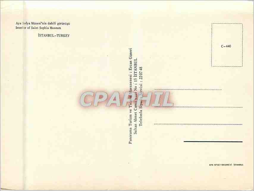 CPM Istanbul Turkey  — Verso