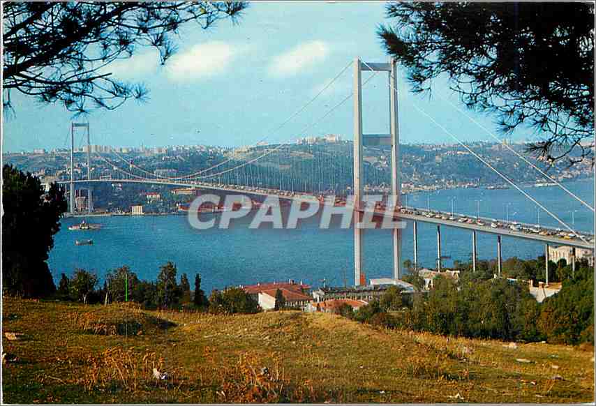 CPM Istanbul ve Guzellikleri Turkiye Une vue du Pont du Bosphore par Beylerbeyi 