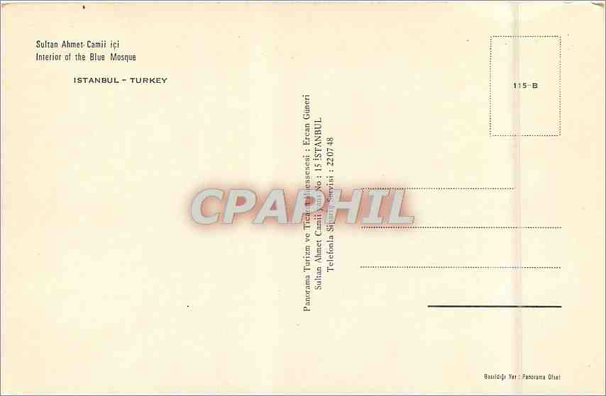 CPM Istanbul Turkey  — Verso