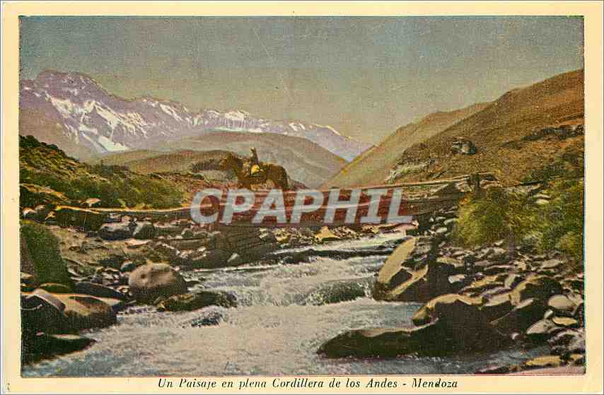 CPM Un Paisaje en plena Cordillera de los Andes Mendoza 