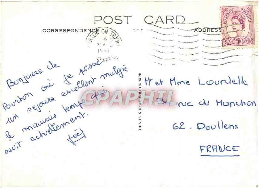 Winshill — Vue de l'église, du centre commercial et du parc — éditeur PN1490 — Verso