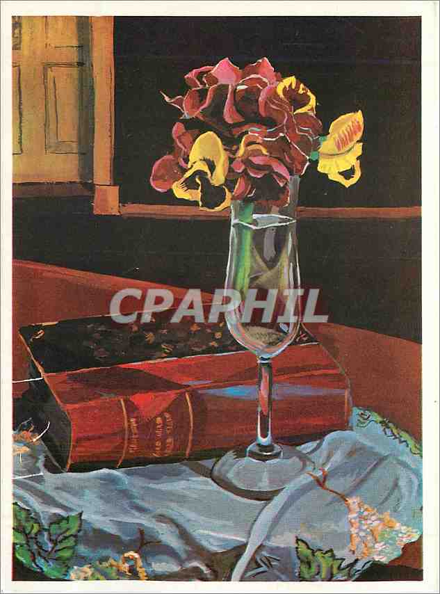CPM Nature Morte Pensees Peint avec la bouche rue Schwanau Strasbourg Neudorf 
