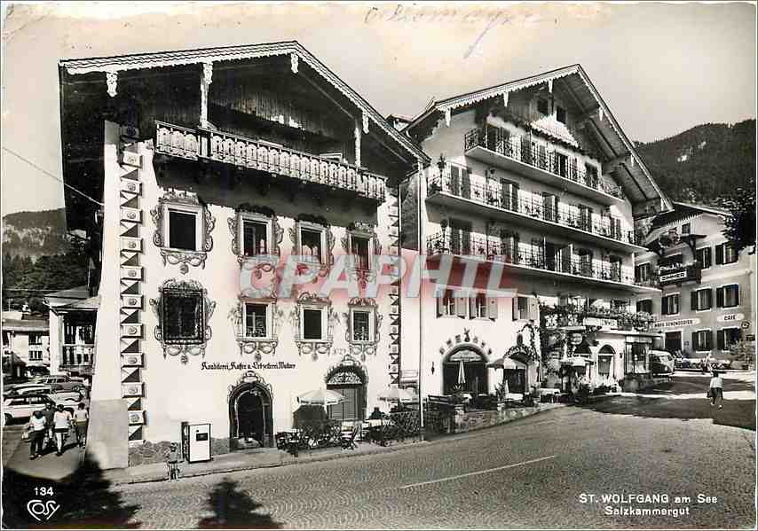 St. Wolfgang am See — Hôtel Garni Christoforetti et Café Wallner — Éditeur : Echte Photographie, n° 184