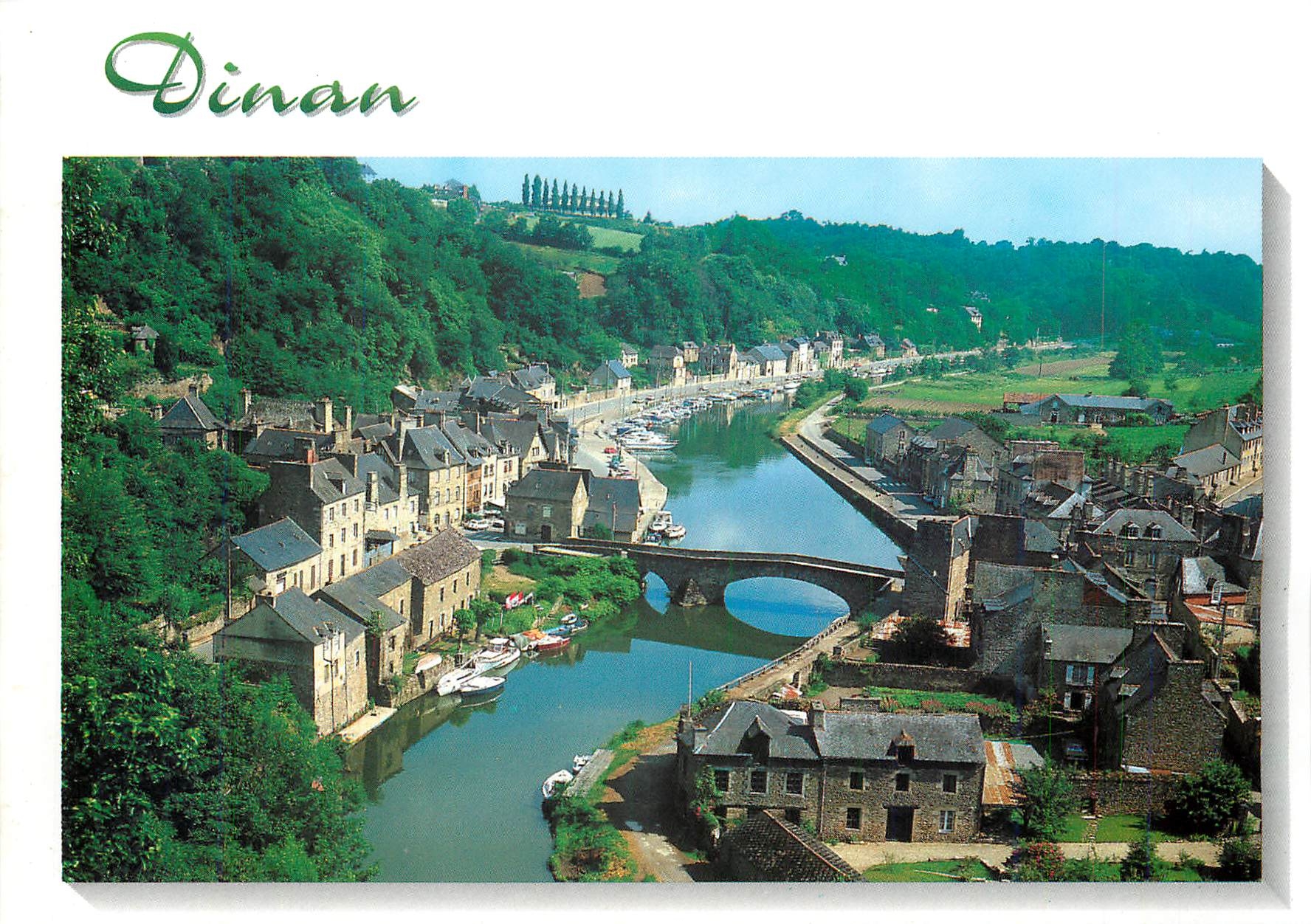 Dinan — Vue du port et du vieux pont sur la Rance — Éditions Dubray