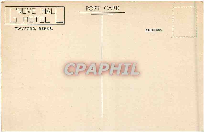CPM Grove Hall Hotel Twyford Berks  — Rückseite