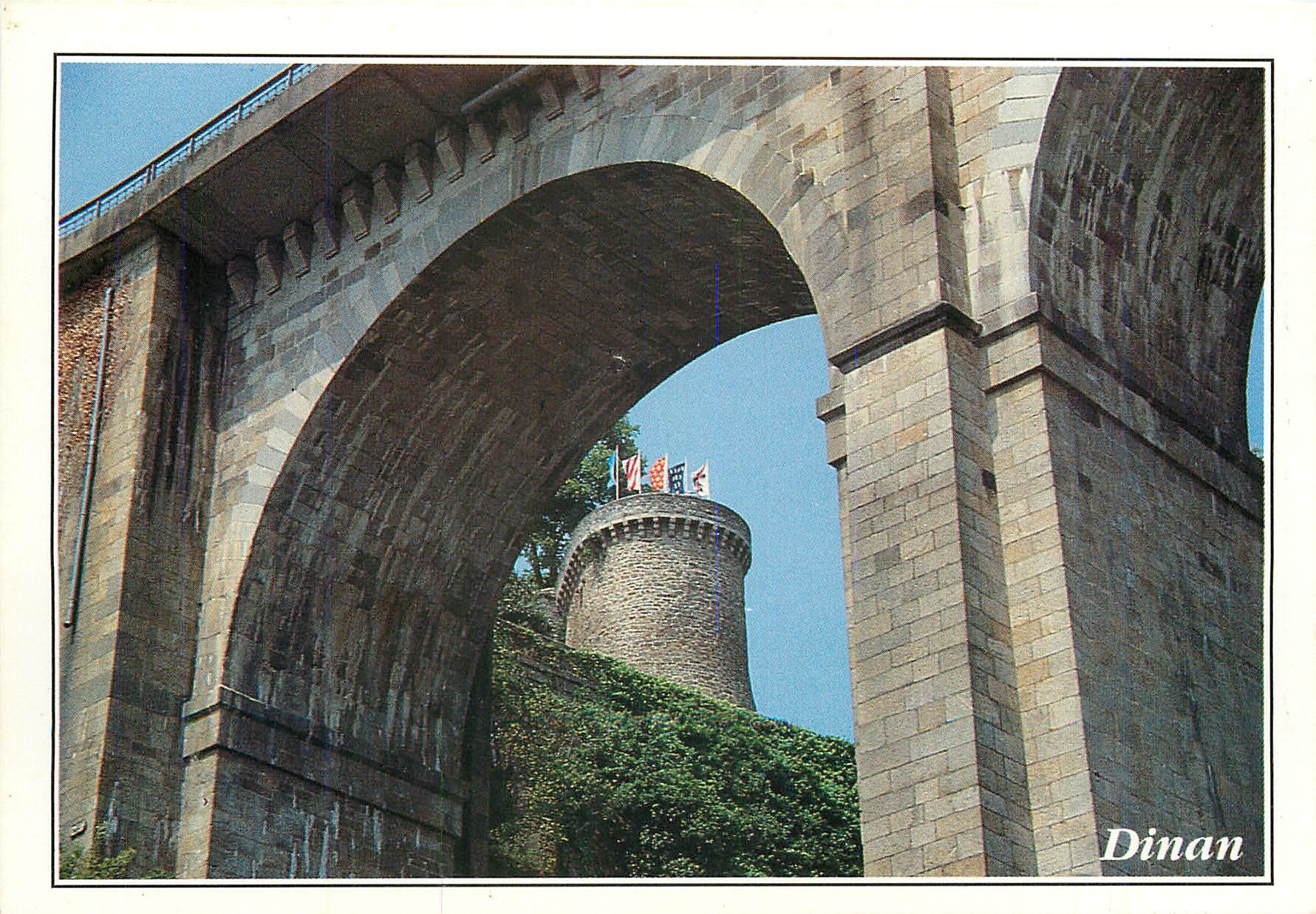 CPM Dinan Cotes d'Armor Perspective sur le donjon du chateau de la duchesse Anne 