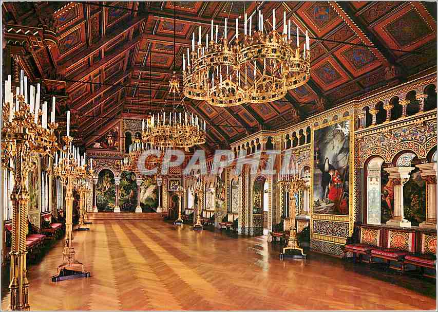CPM Konigsschloss Neuschwanstein Sangersaal Royal Castle Neuschwanstein 