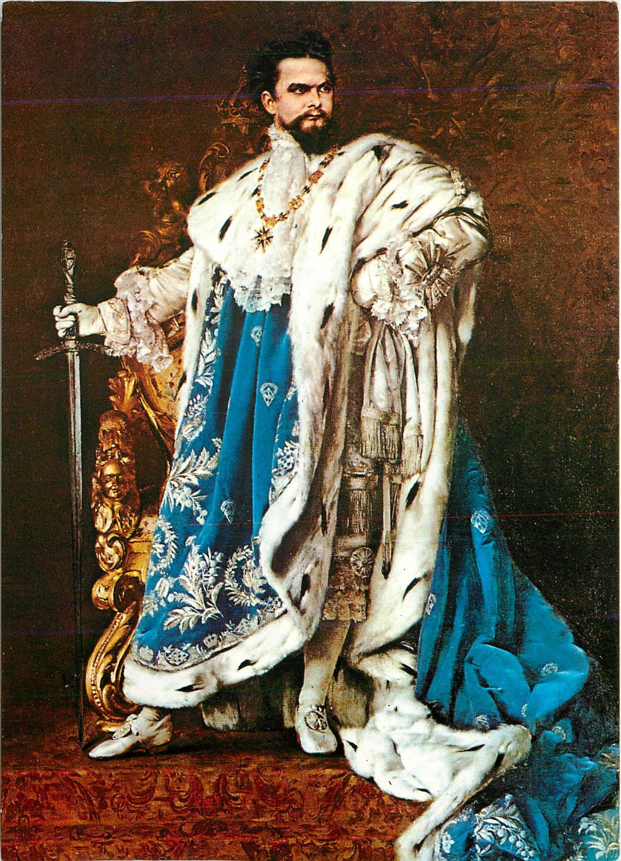 CPM Konig Ludwig II als Grossmeister des Georgiritterordens von Gabriel Schachinger Munchen 