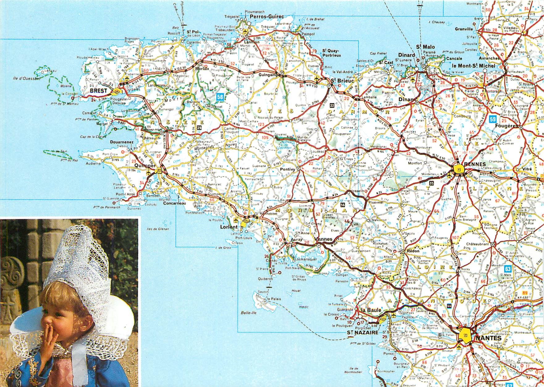 CPM La Bretagne bordee par la Manche et l'Ocean Atlantique 