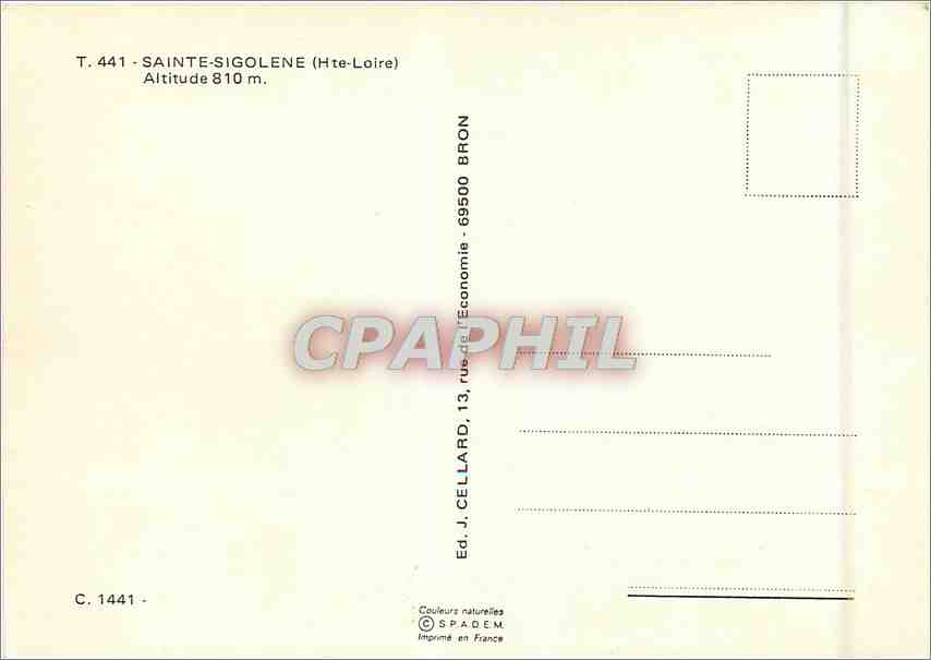 CPM Sainte Sigolene  — Rückseite