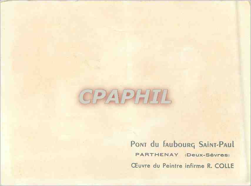 CPM Pont du Faubourg Saint Paul Parthenay Deux Sevres  — Rückseite