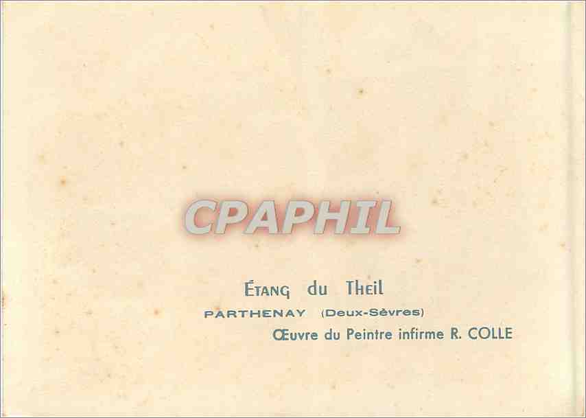 CPM Etang du Theil Parthenay Deux Sevres  — Rückseite