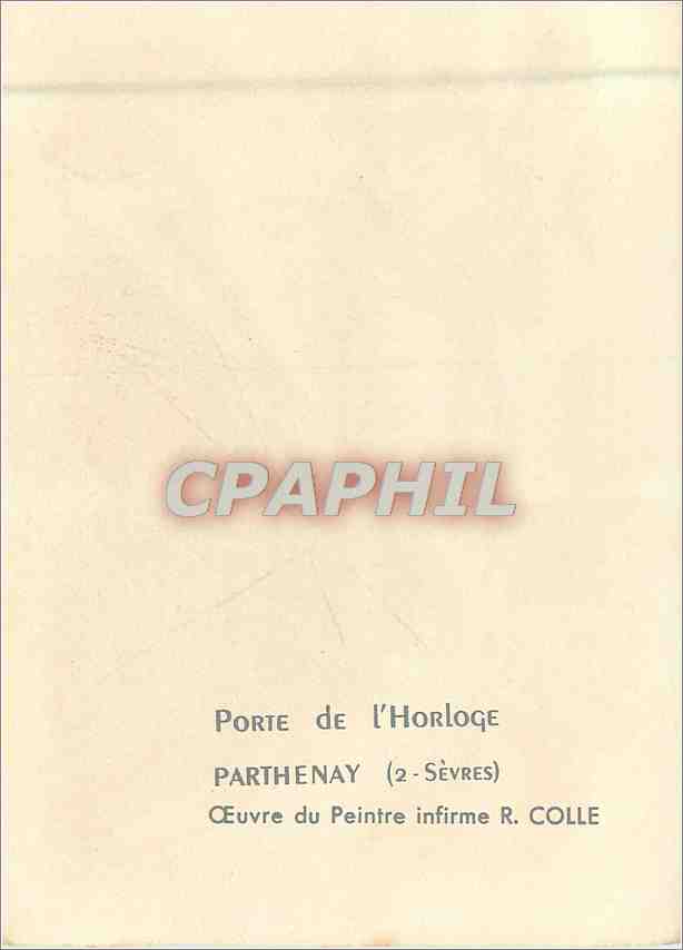 CPM Porte de l'Horloge Parthenay Sevres  — Rückseite