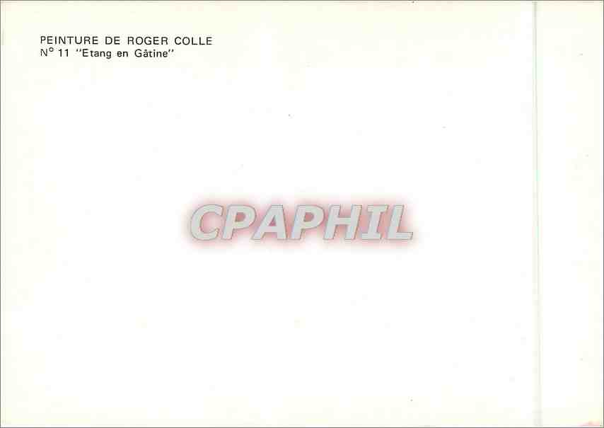 CPM Peinture de Roger Colle Etang en Gatine  — Verso