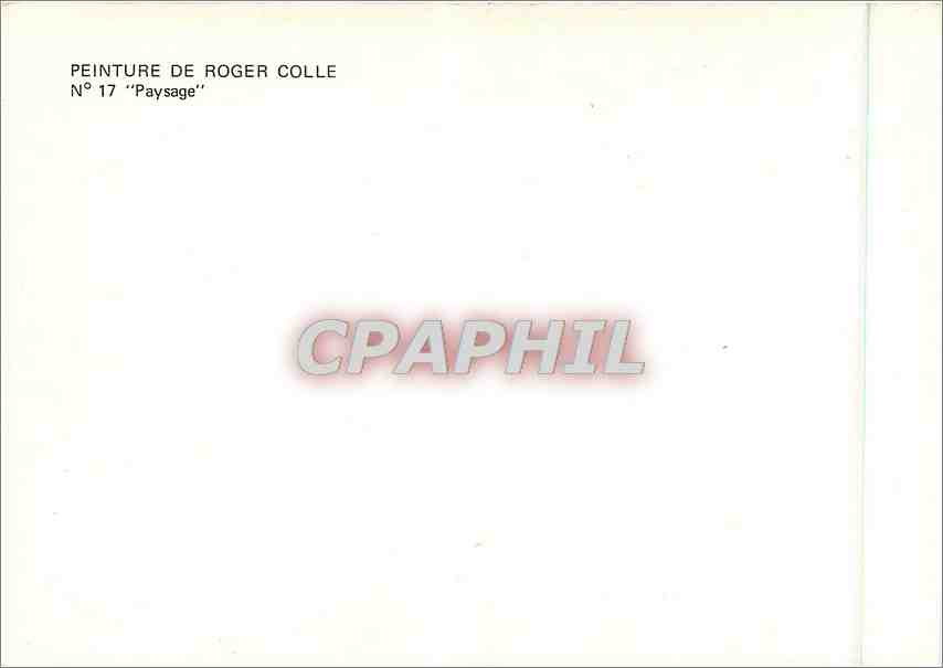CPM Peinture de Roger Colle Paysage  — Verso