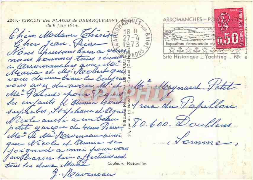 CPM Circuit des Plages de Debarquement Militaria — Rückseite