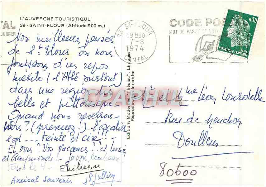 CPM Saint Flour  — Verso