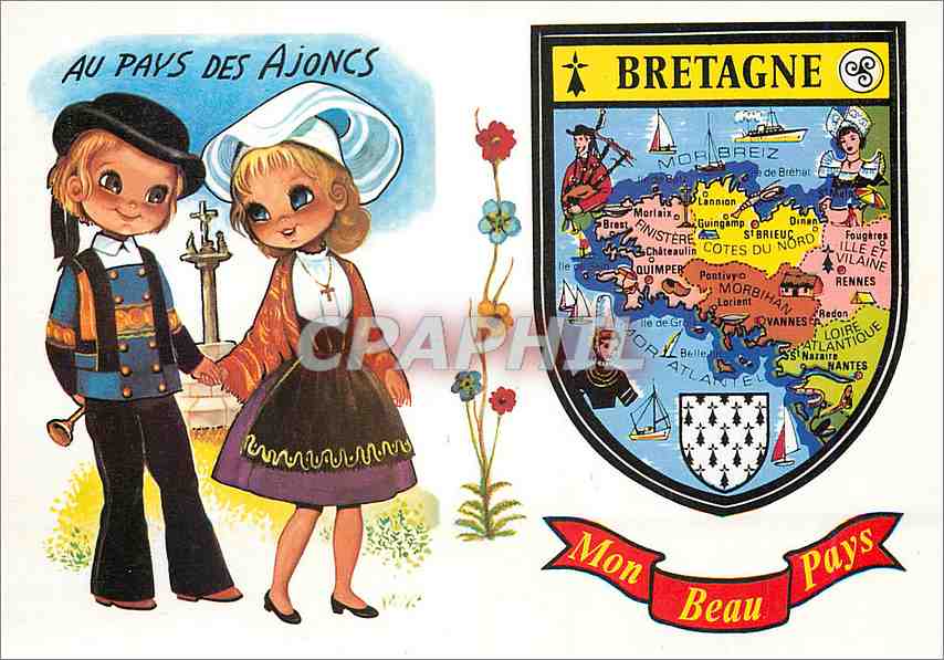CPM Au pays des Ajoncs Bretagne 