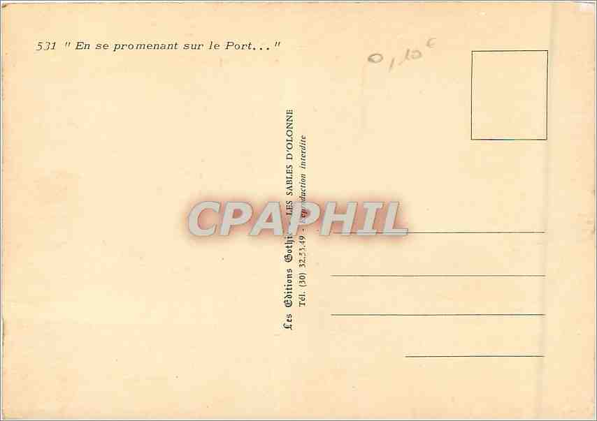 CPM En se promenant sur le Port Ancre — Back