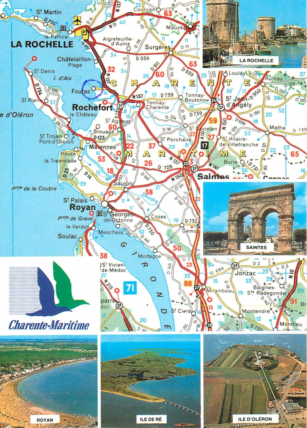 CPM La Charente Maritime d'Apres carte du Prieu Michelin 