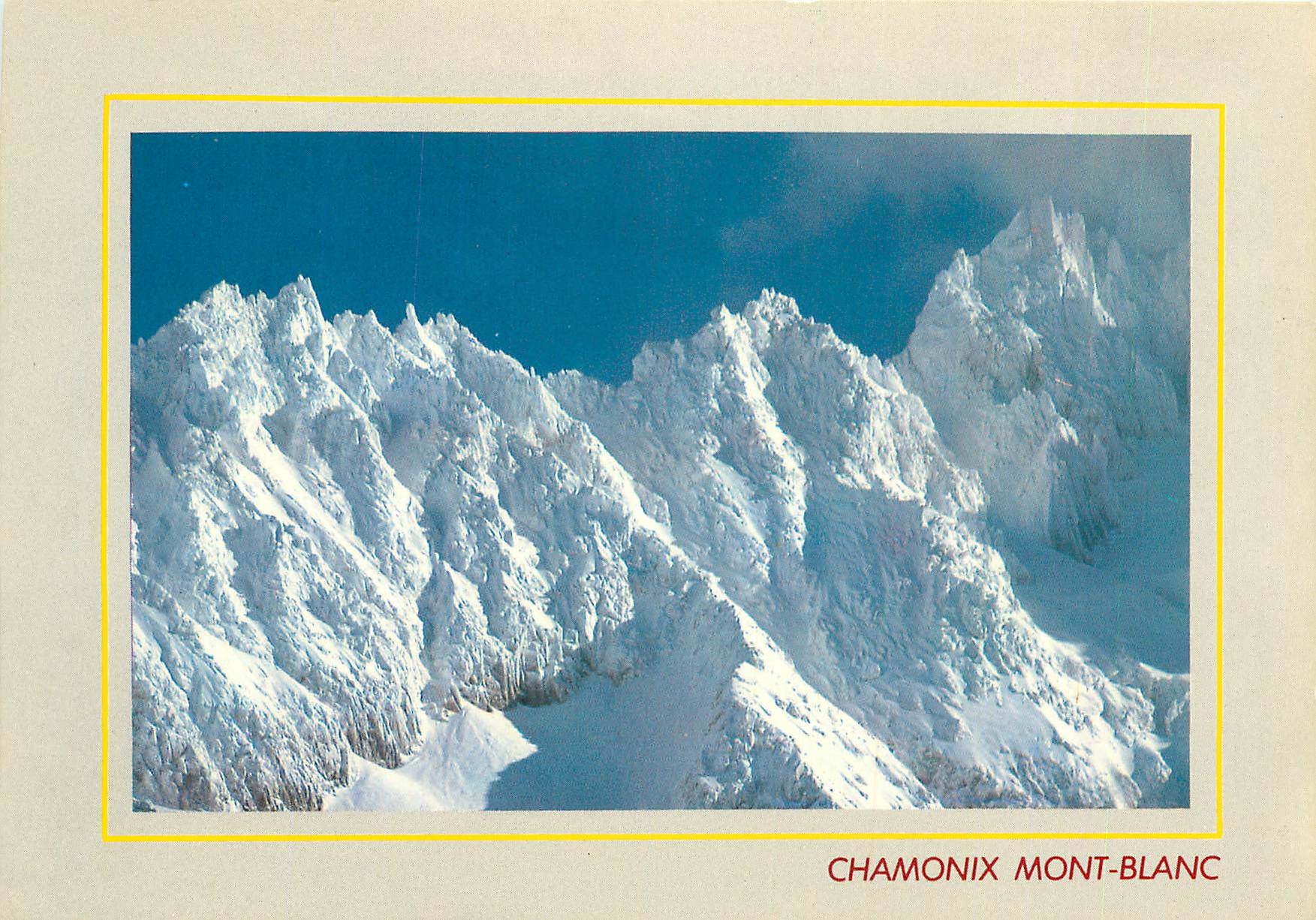 Chamonix Mont-Blanc — vue des montagnes enneigées — diffu-cartes 74000 V 2215