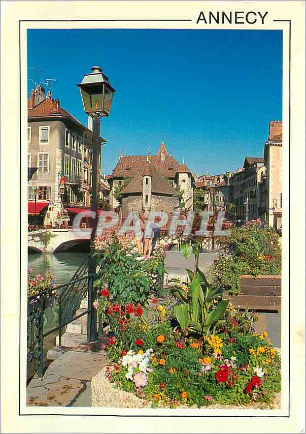 Annecy — Vue du bord du Thiou et du Palais de l'Isle — CPAPHIL